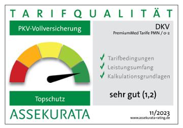 Testurteil Assekurata: Sehr gute Private Krankenvollversicherung