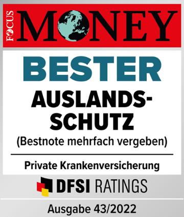 Testurteil Focus Money: Bester Service Auslandsschutz