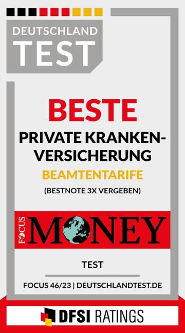 Testurteil Focus Money: Beste private Krankenversicherung