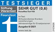Testurteil Stiftung Warentest: Testsieger SEHR GUT (0,6)